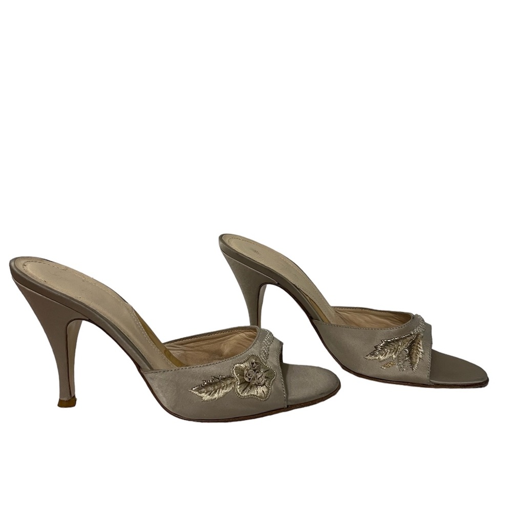 1950s inspired cone heel sandals